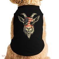 Cool Goat With Sunglasses And Usa Flag Doggie Tank thumb 0