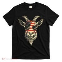 Cool Goat With Sunglasses And Usa Flag T-Shirt thumb 0
