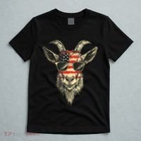 Cool Goat With Sunglasses And Usa Flag T-Shirt thumb 5