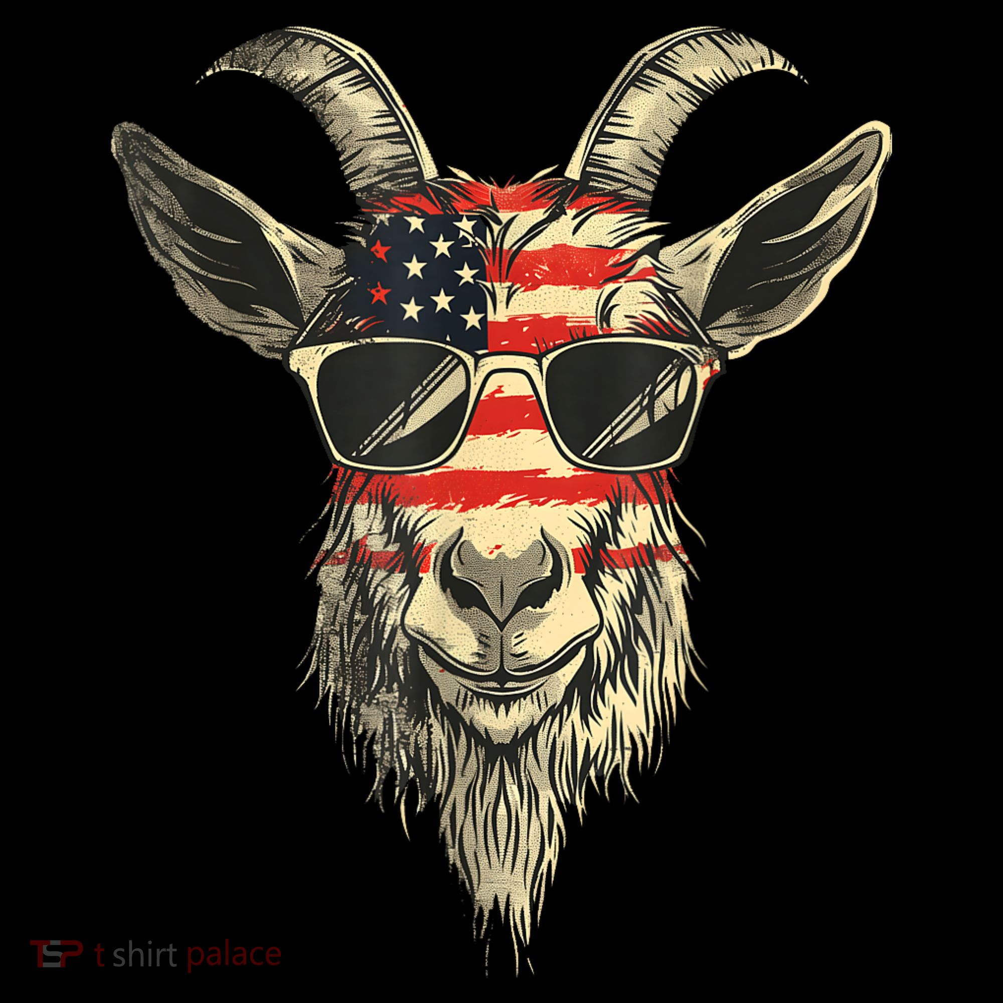 Cool Goat With Sunglasses And Usa Flag Coffee Mug