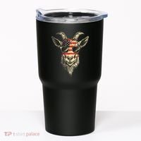 Cool Goat With Sunglasses And Usa Flag Tumbler thumb 0