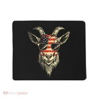 Cool Goat With Sunglasses And Usa Flag Mousepad thumb 0