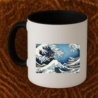 Capybara Great Wave Of Kanagawa Coffee Mug thumb 2