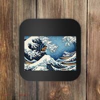 Capybara Great Wave Of Kanagawa Coaster thumb 0