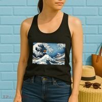 Capybara Great Wave Of Kanagawa Women's Tank Top thumb 2