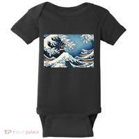 Capybara Great Wave Of Kanagawa Baby Bodysuit thumb 0