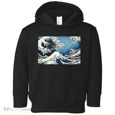 Capybara Great Wave Of Kanagawa Toddler Hoodie