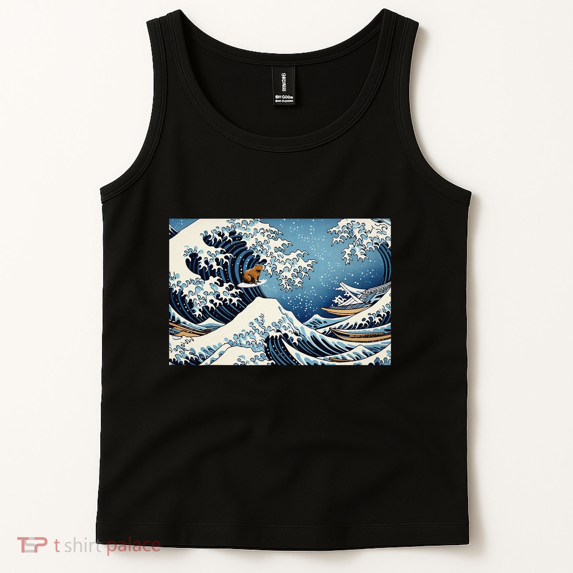 Capybara Great Wave Of Kanagawa Tank Top
