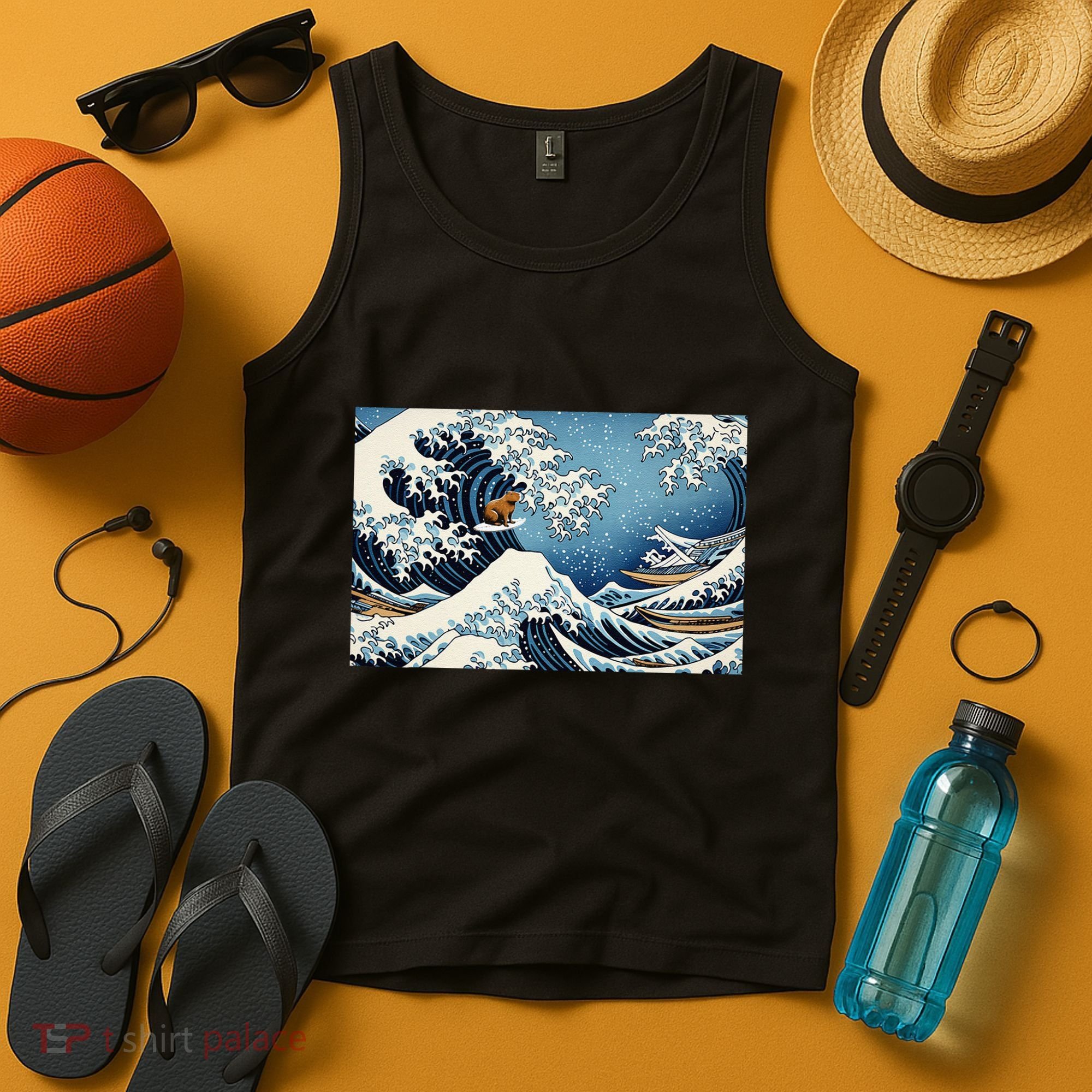 Capybara Great Wave Of Kanagawa Tank Top