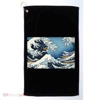 Capybara Great Wave Of Kanagawa Golf Towel thumb 0