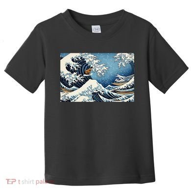 Capybara Great Wave Of Kanagawa Toddler T-Shirt
