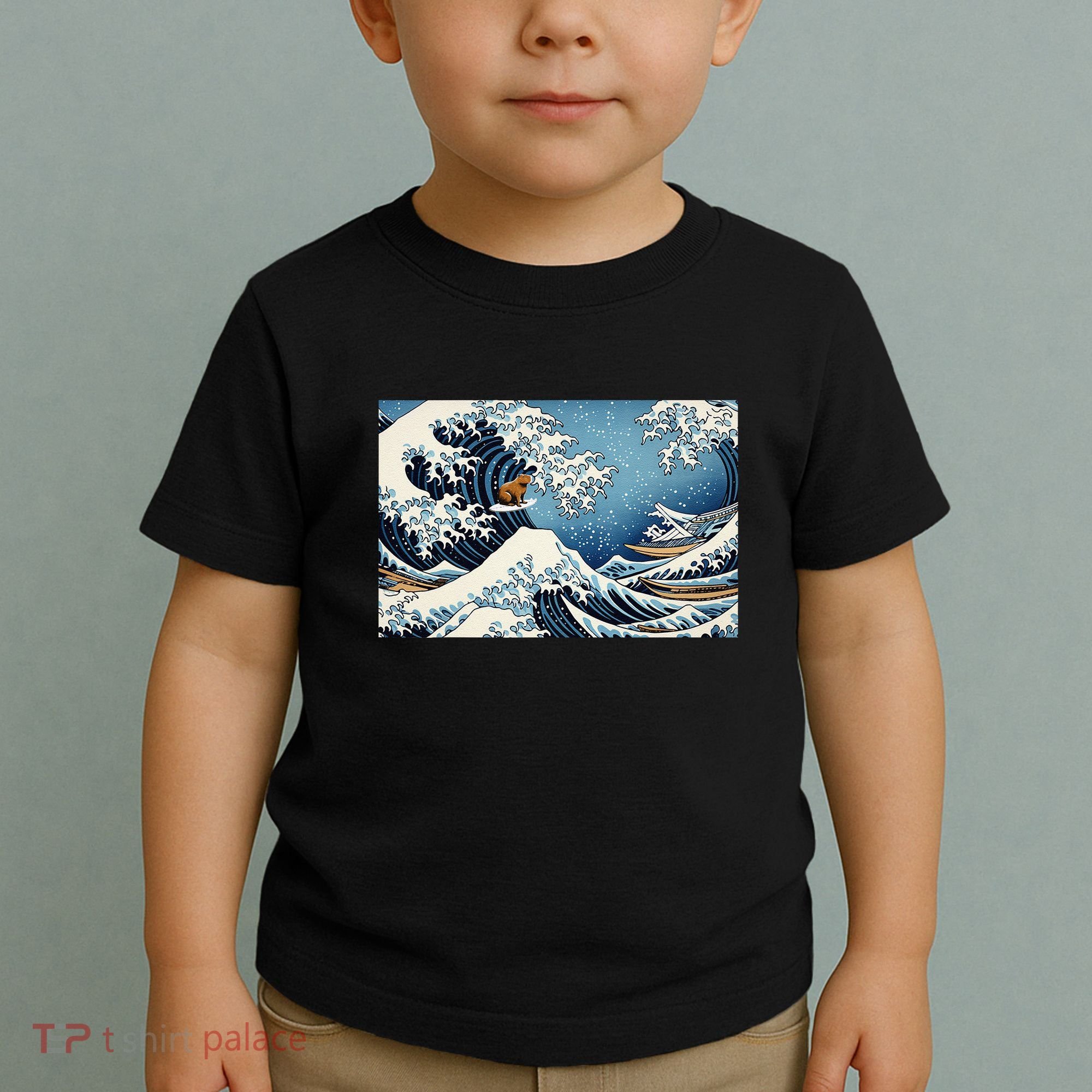 Capybara Great Wave Of Kanagawa Toddler T-Shirt