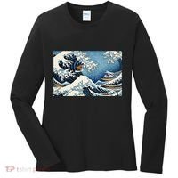 Capybara Great Wave Of Kanagawa Women's Long Sleeve Shirt thumb 0