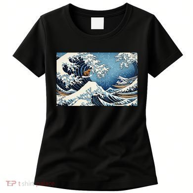 Capybara Great Wave Of Kanagawa Women's T-Shirt