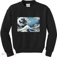 Capybara Great Wave Of Kanagawa Kids Sweatshirt thumb 0