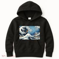 Capybara Great Wave Of Kanagawa Kids Hoodie thumb 0