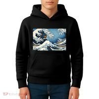 Capybara Great Wave Of Kanagawa Kids Hoodie thumb 4