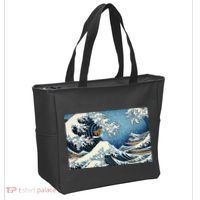 Capybara Great Wave Of Kanagawa Tote Bag thumb 2