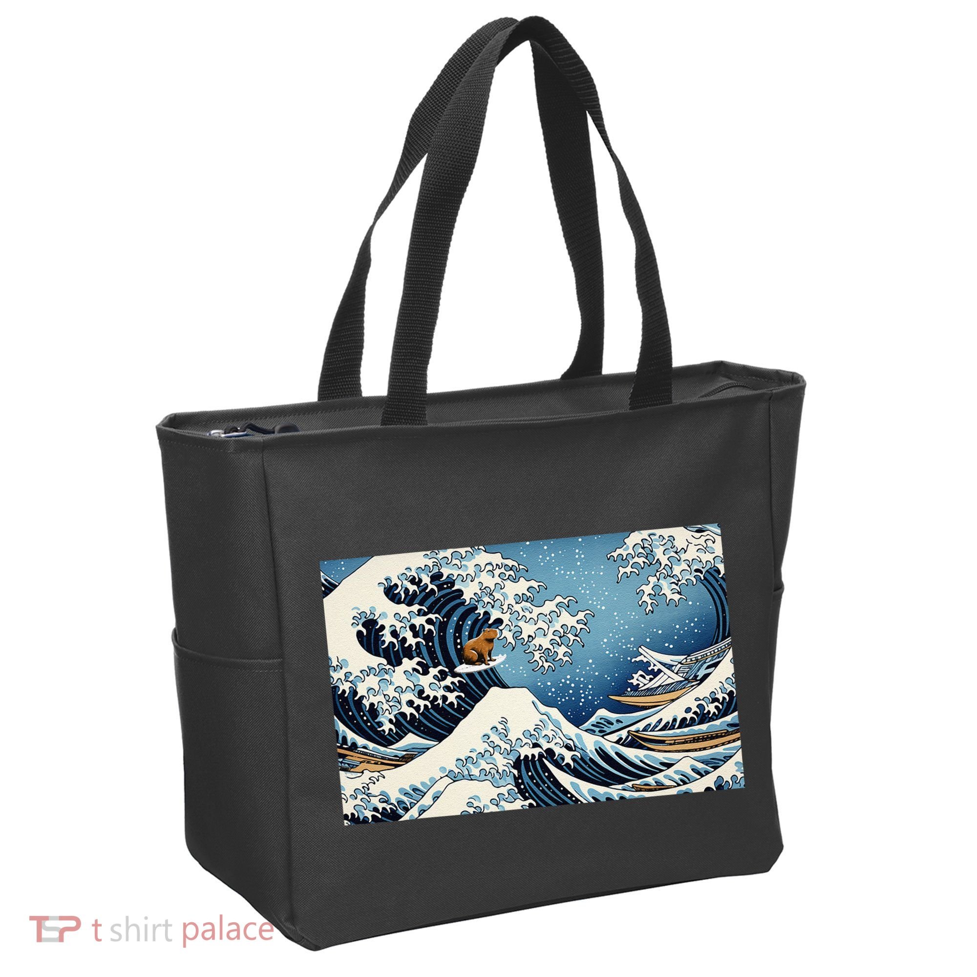 Capybara Great Wave Of Kanagawa Tote Bag
