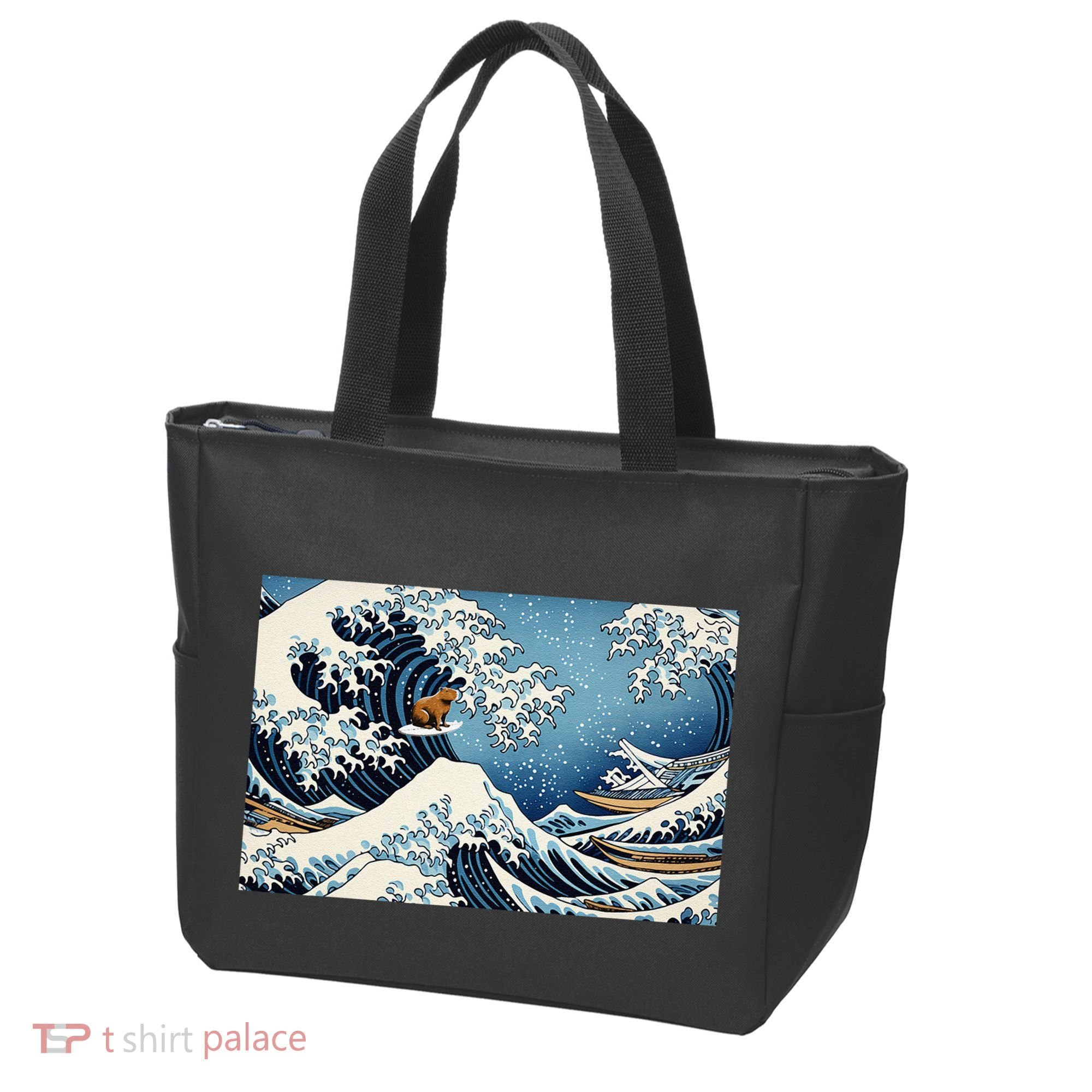 Capybara Great Wave Of Kanagawa Tote Bag