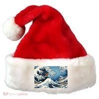 Capybara Great Wave Of Kanagawa Santa Hat thumb 0
