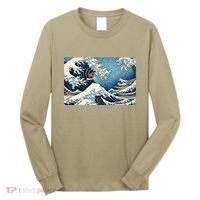 Capybara Great Wave Of Kanagawa Long Sleeve Shirt thumb 0