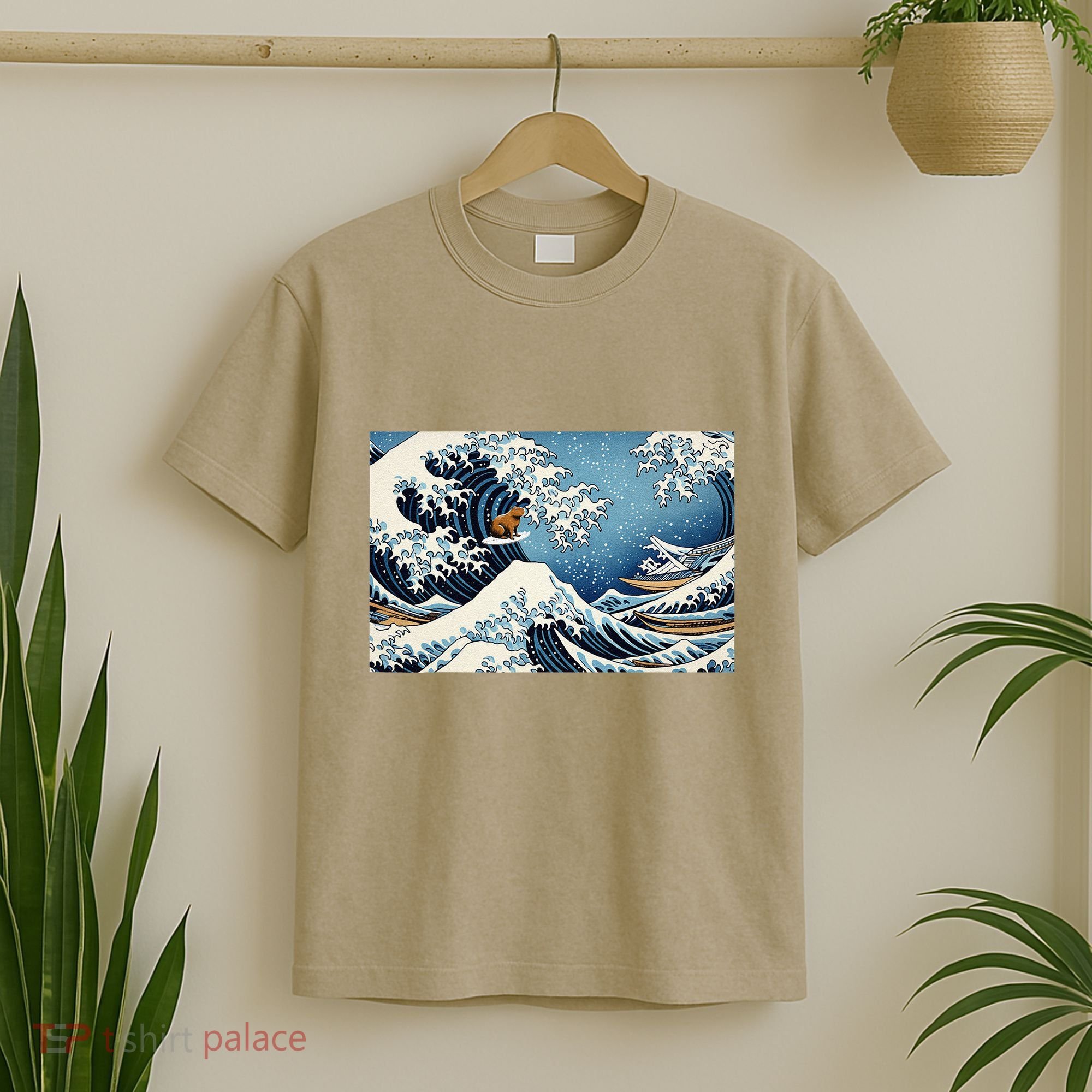 Capybara Great Wave Of Kanagawa T-Shirt