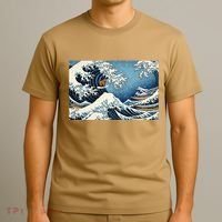 Capybara Great Wave Of Kanagawa T-Shirt thumb 3