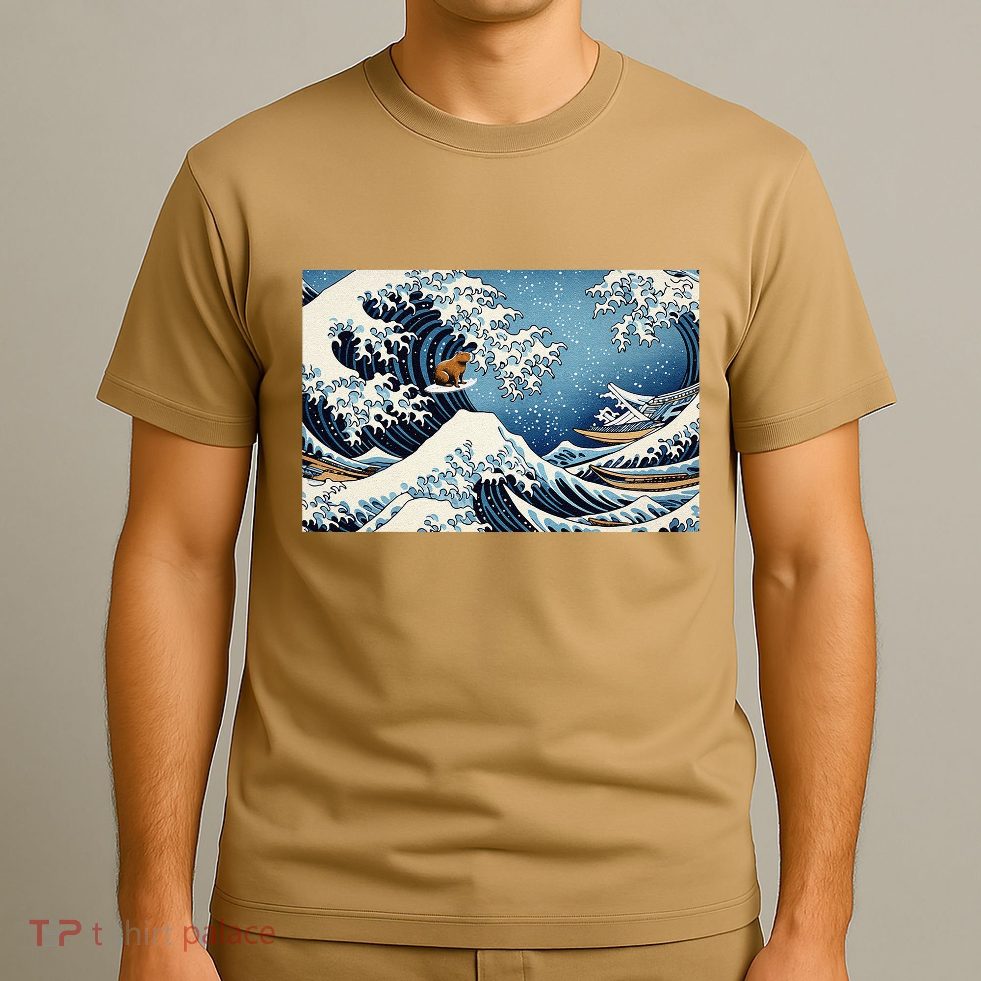 Capybara Great Wave Of Kanagawa T-Shirt
