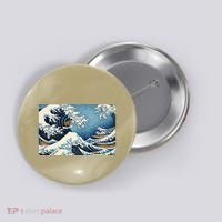 Capybara Great Wave Of Kanagawa Button thumb 0
