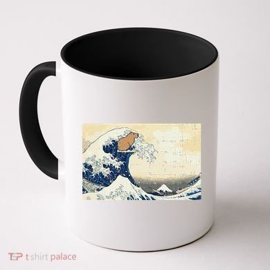 Capybara Great Wave Kanagawa Vintage Japanese Coffee Mug