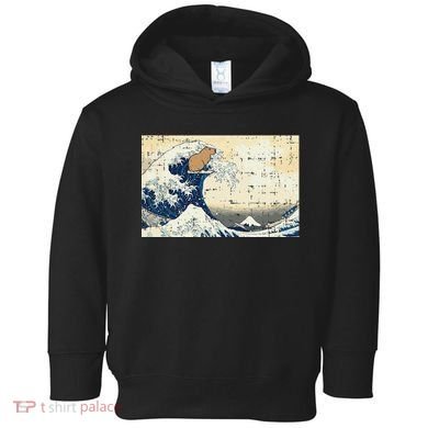 Capybara Great Wave Kanagawa Vintage Japanese Toddler Hoodie