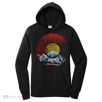 Colorado Gift With Flag Inspired Scenery Women's Hoodie