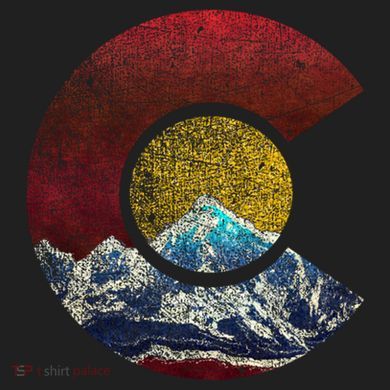 Colorado Gift With Flag Inspired Scenery Urban Oversized Heavyweight T-Shirt