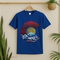 Colorado Gift With Flag Inspired Scenery T-Shirt thumb 2