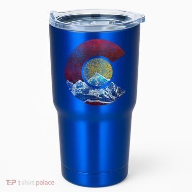 Colorado Gift With Flag Inspired Scenery Tumbler