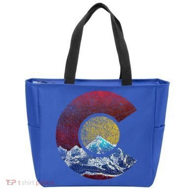 Colorado Gift With Flag Inspired Scenery Tote Bag