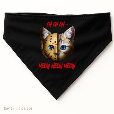 Ch Ch Ch Meow Meow Meow Cat Horror Movie USA-Made Doggie Bandana