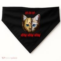 Ch Ch Ch Meow Meow Meow Cat Horror Movie USA-Made Doggie Bandana thumb 0