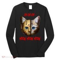 Ch Ch Ch Meow Meow Meow Cat Horror Movie Long Sleeve Shirt thumb 0