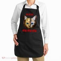Ch Ch Ch Meow Meow Meow Cat Horror Movie Apron thumb 2