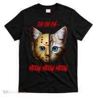 Ch Ch Ch Meow Meow Meow Cat Horror Movie T-Shirt thumb 0