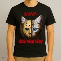 Ch Ch Ch Meow Meow Meow Cat Horror Movie T-Shirt thumb 3