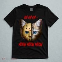 Ch Ch Ch Meow Meow Meow Cat Horror Movie T-Shirt thumb 5
