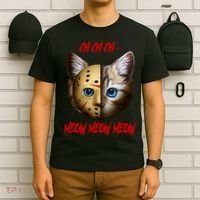Ch Ch Ch Meow Meow Meow Cat Horror Movie T-Shirt thumb 6