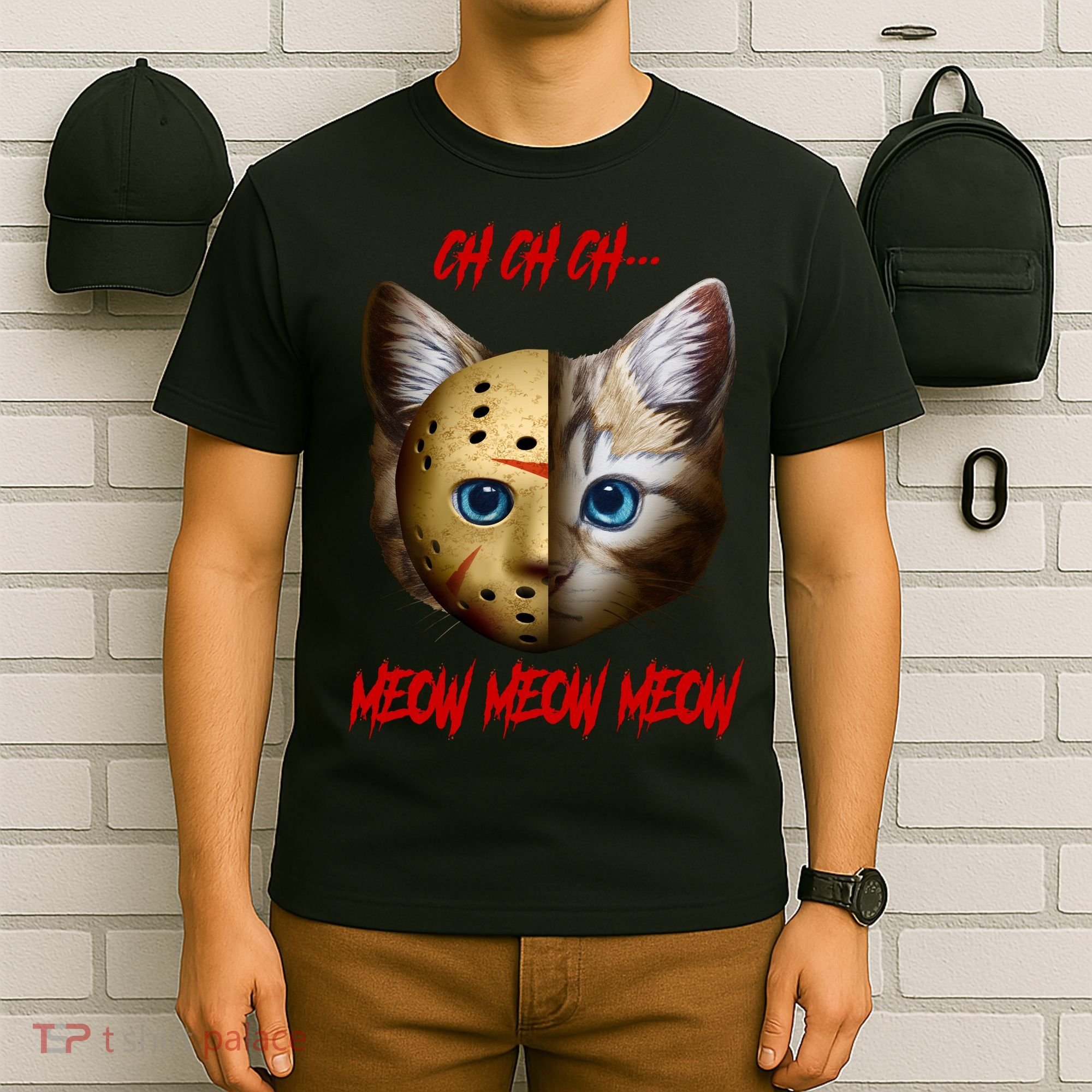 Ch Ch Ch Meow Meow Meow Cat Horror Movie T-Shirt