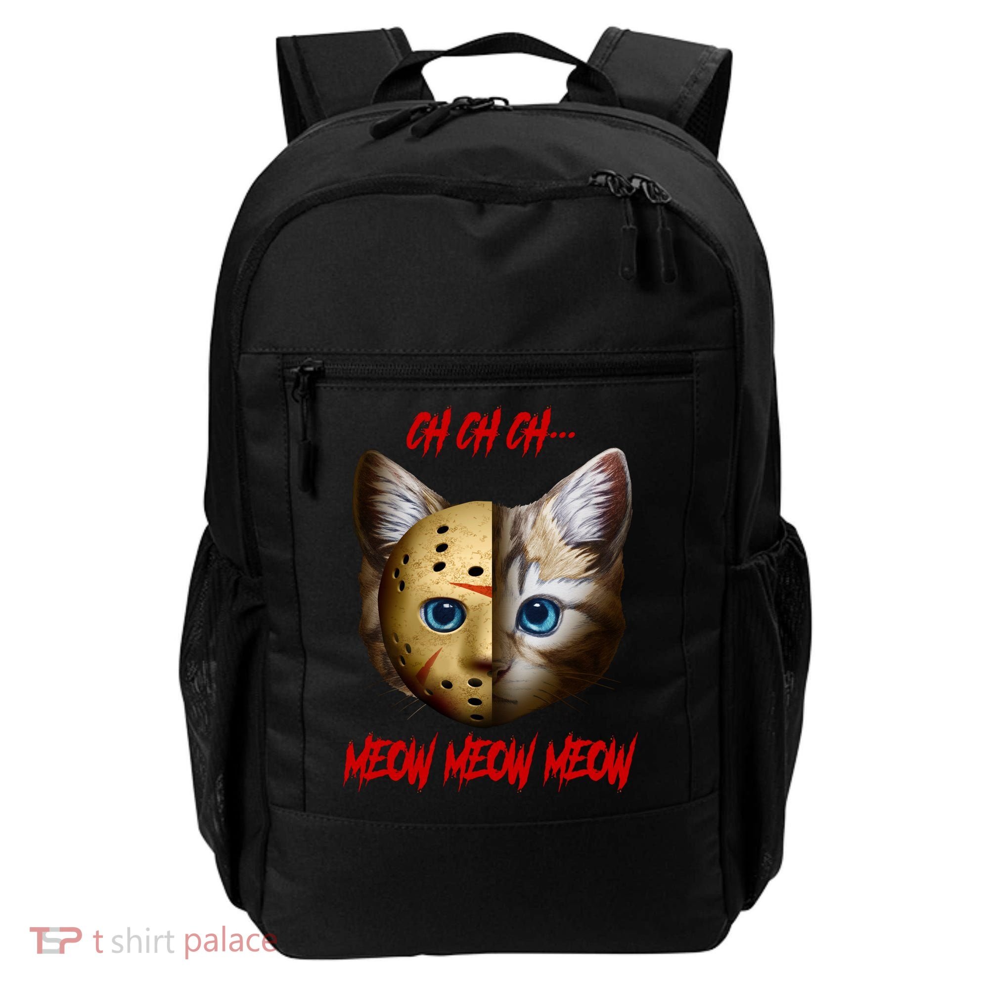 Ch Ch Ch Meow Meow Meow Cat Horror Movie Backpack
