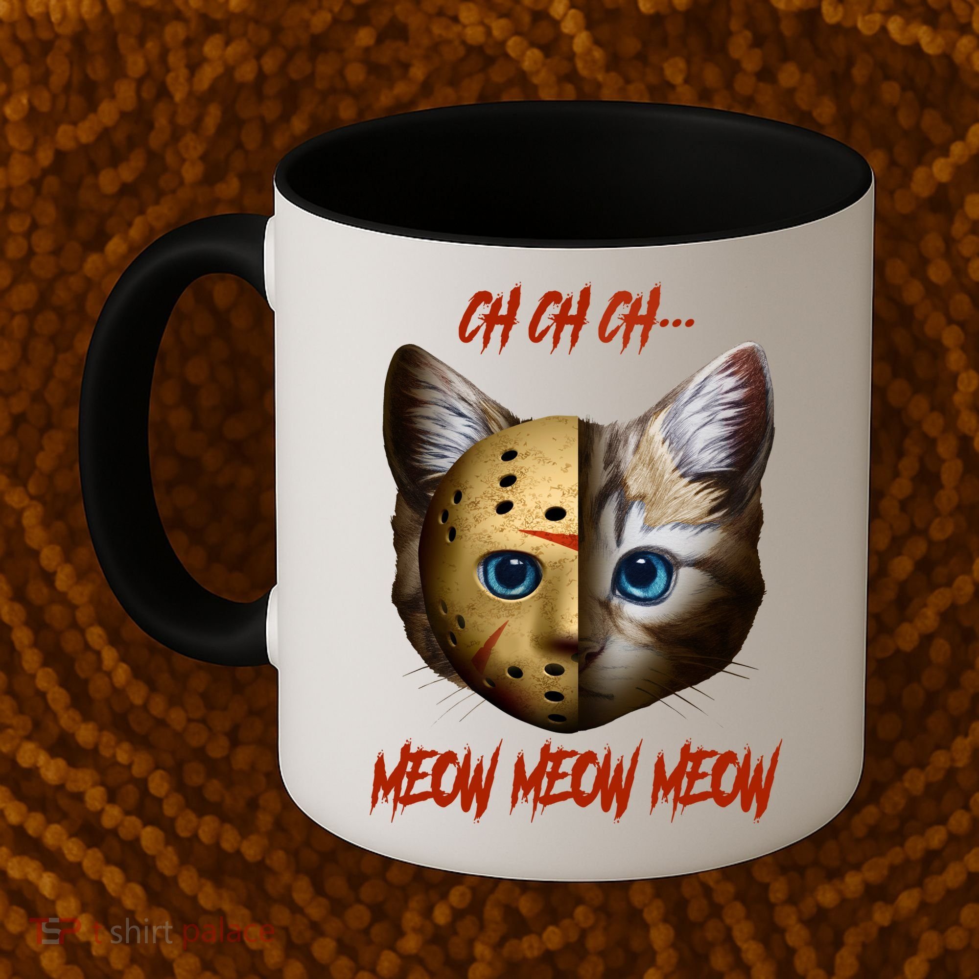 Ch Ch Ch Meow Meow Meow Cat Horror Movie Coffee Mug
