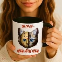 Ch Ch Ch Meow Meow Meow Cat Horror Movie Coffee Mug thumb 3