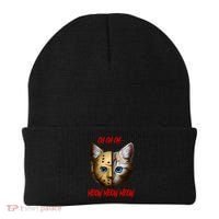 Ch Ch Ch Meow Meow Meow Cat Horror Movie Beanie thumb 0
